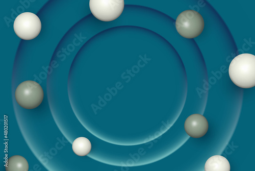 Multicolored decorative balls.Abstract background with 3d geometric shapes.