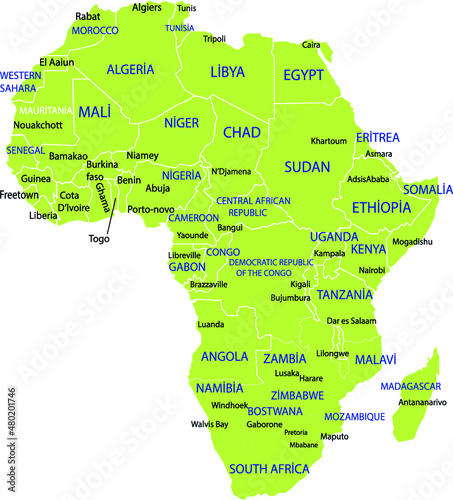afrika map