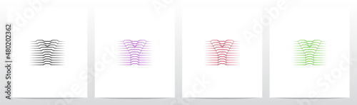 Contour Lines On Letter Logo Design Y
