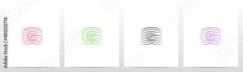 Contour Lines On Letter Logo Design G