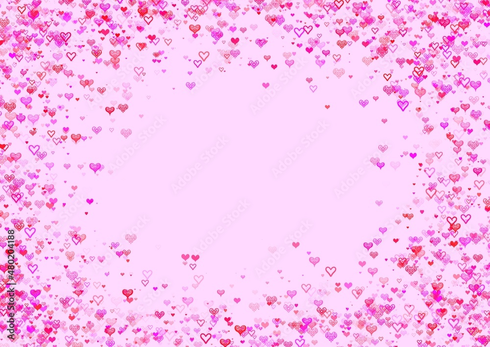 pink background with love bubbles for valentine background design