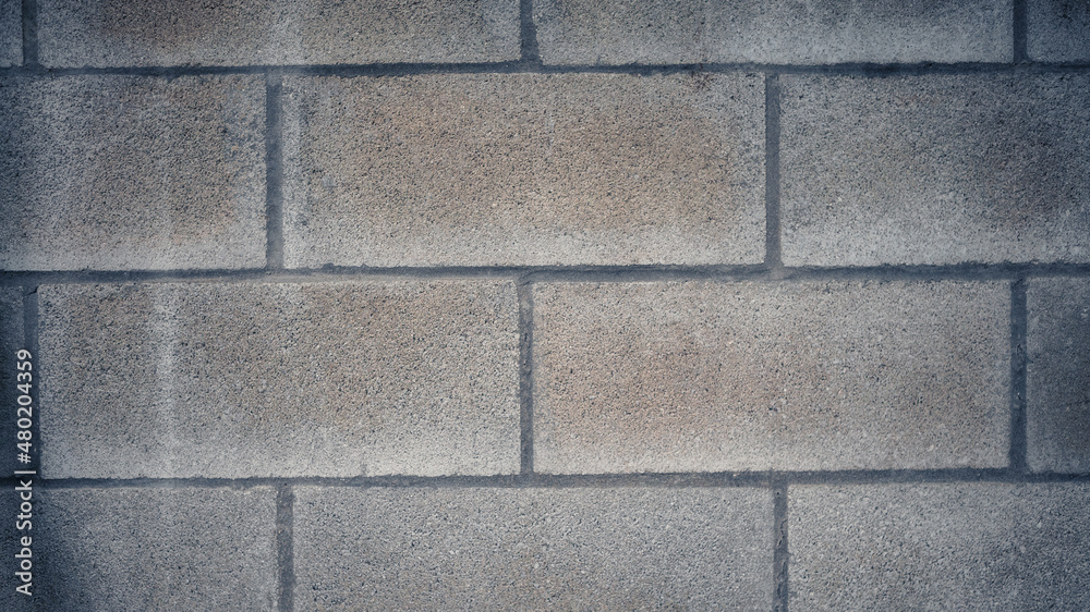 High detailed fragment concrete block wall seamless. Old gray stone background High detailed fragment concrete block wall seamless. Old gray stone background