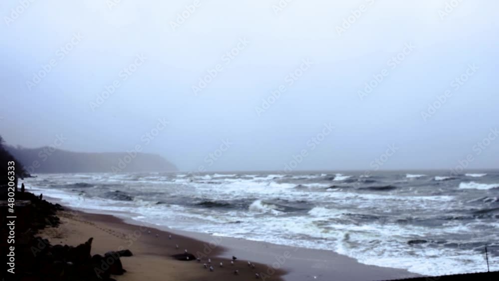 Big sea waves. The water element. The beauty of nature. Big sea waves. The water element. The beauty of nature.