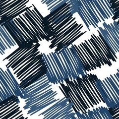 Sierkussen Schilder en tekenlijnen patronen Abstracte potloodkrabbels naadloos patroon  © smth.design