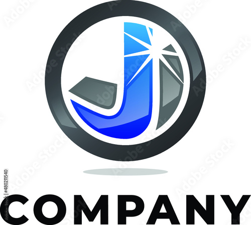 Alphabet Letter J logotype business vector