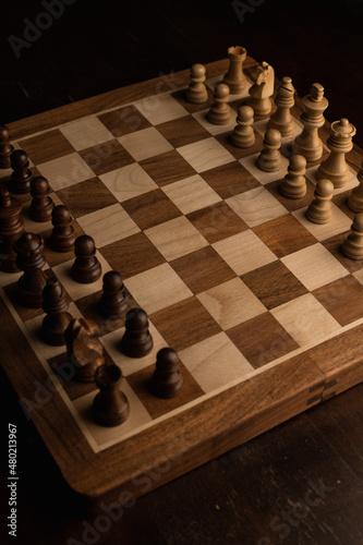 Wooden Chess Board and Pieces