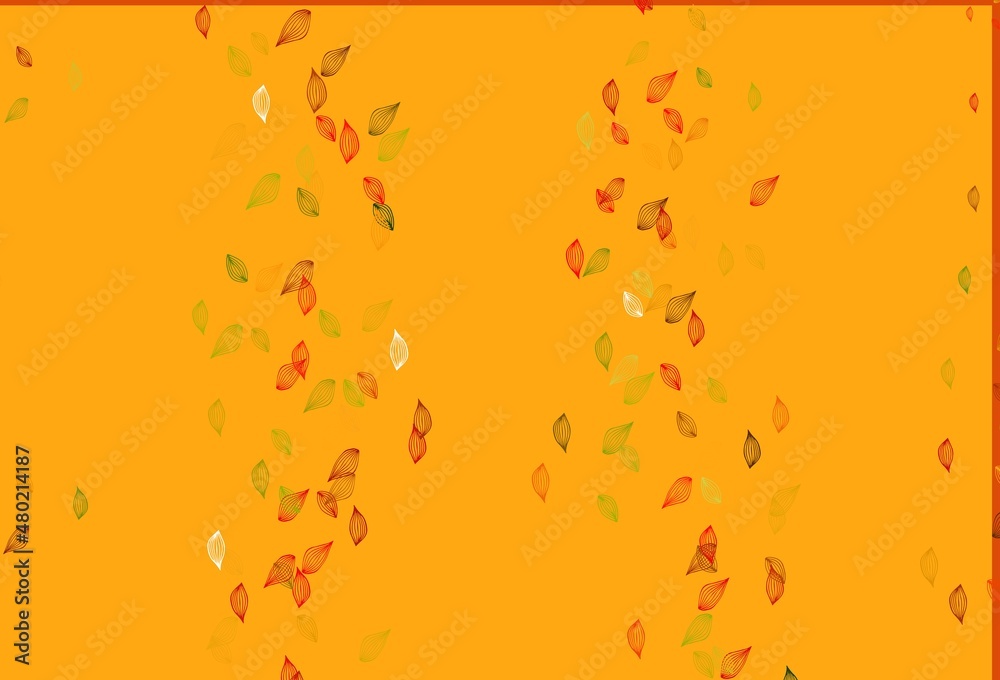 Fototapeta premium Light Green, Red vector sketch texture.