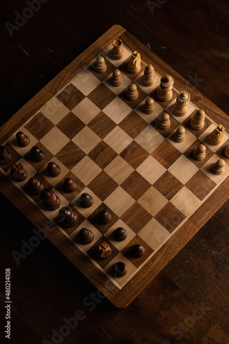 Wooden Chess Board and Pieces