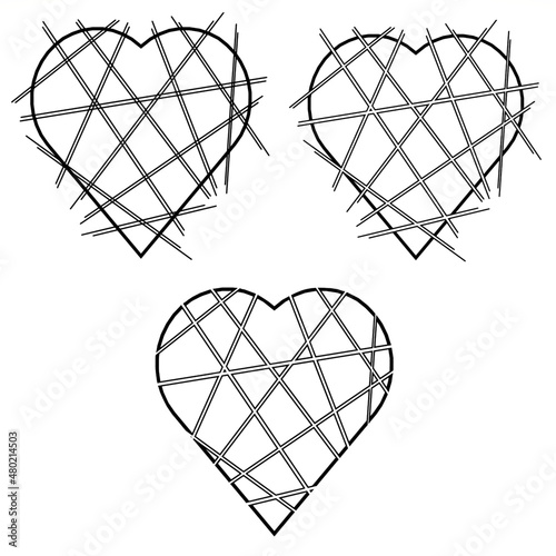 Corazón dividido en secciones. Se pueden separar o unir.