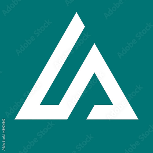 TRIANGLE LOGO, LETTERS L A LOGO 
