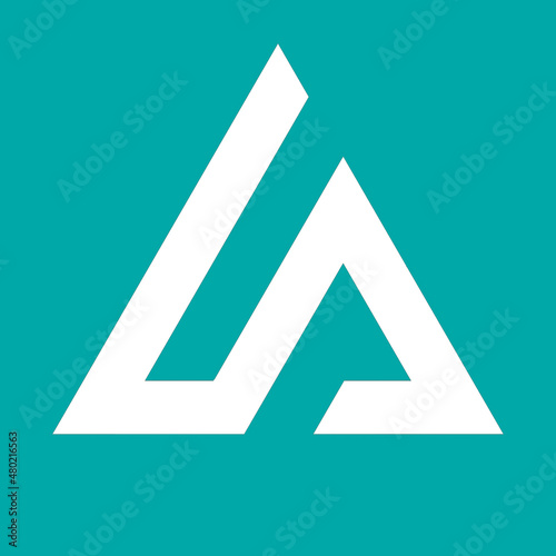 TRIANGLE LOGO, LETTERS L A LOGO 