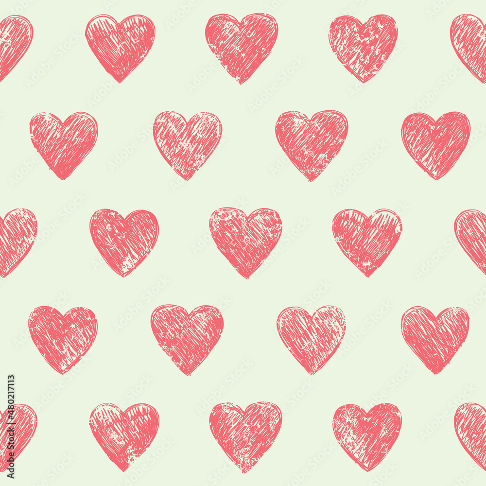 Simple background with red hearts.