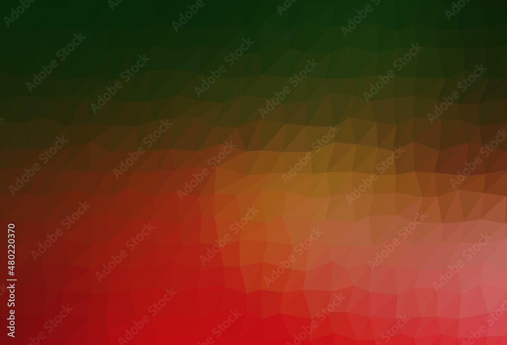 Light Green, Red vector blurry triangle pattern. Light Green, Red vector blurry triangle pattern.