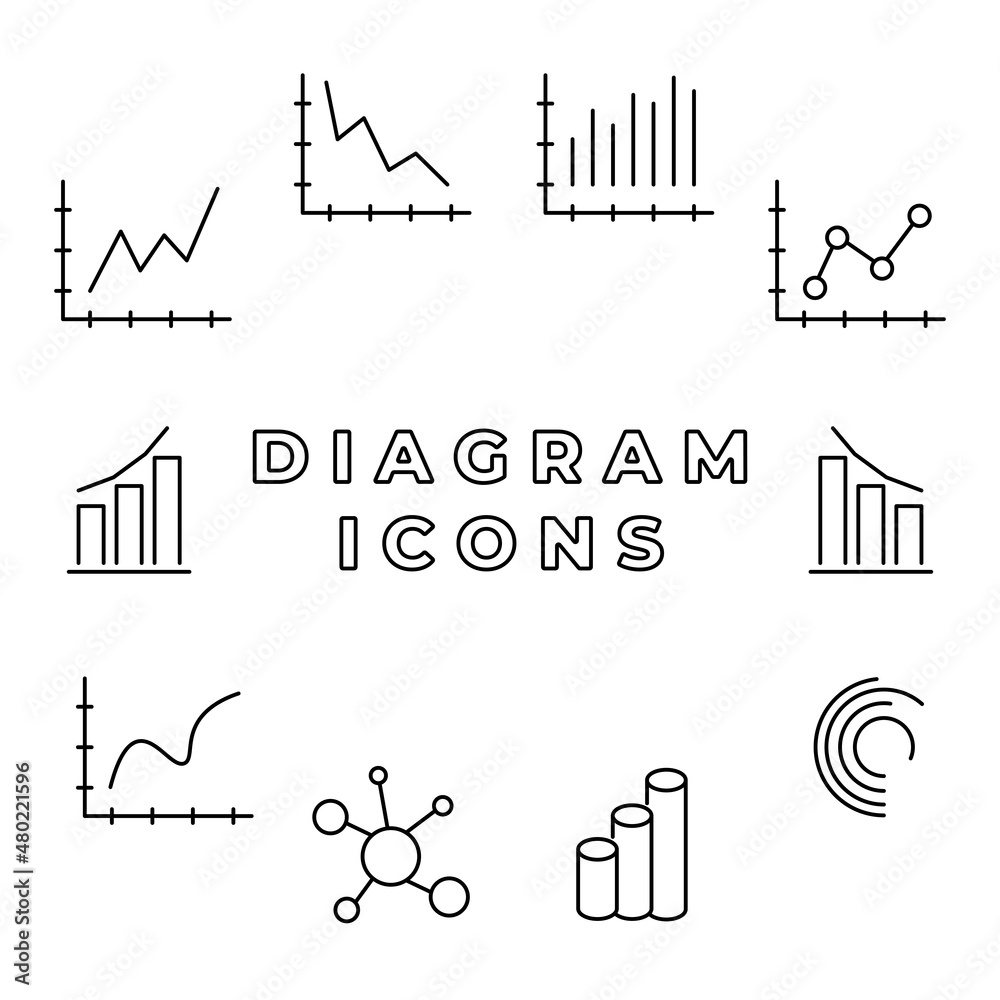 Diagram icons. biznes, marketing, shopping menejment and etc. - obrazy, fototapety, plakaty 