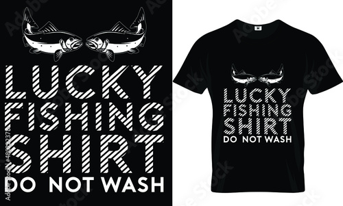 Lucky fishing shirt t-shirt template and design