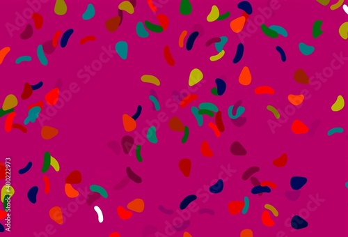 Light Multicolor, Rainbow vector background with abstract forms.