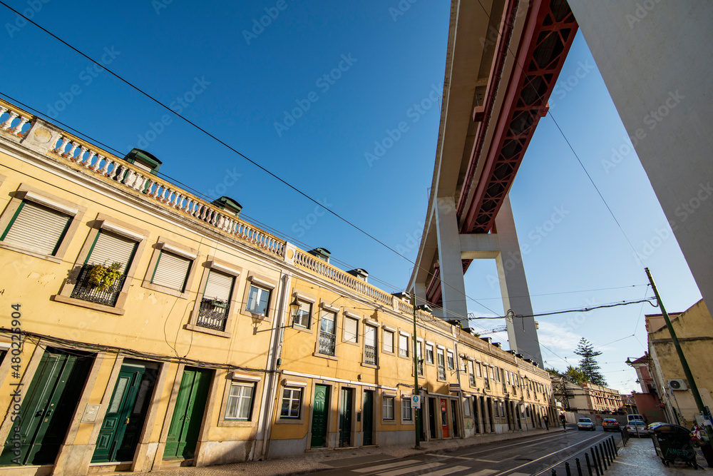 Naklejka premium PORTUGAL LISBON 25th APRIL BRIDGE