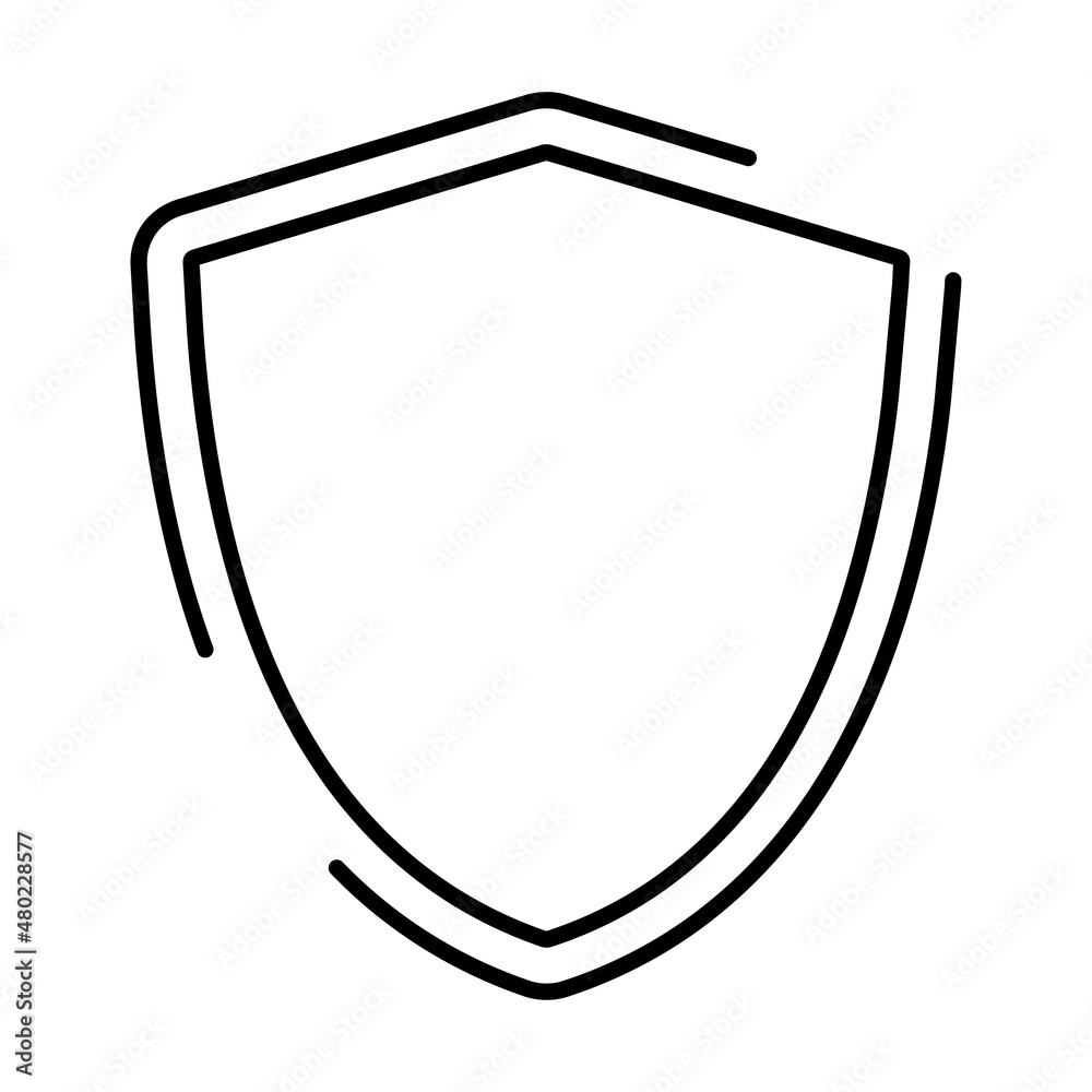 shield icon on white background, vector illustration. shield icon on white background, vector illustration.