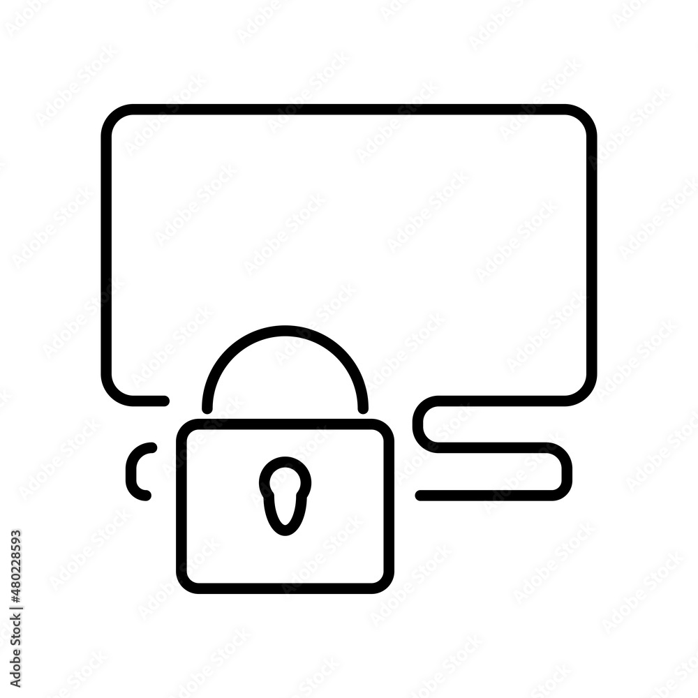 Obraz premium system security icon on white background, vector illustration.