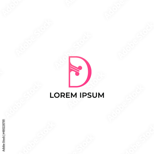 Free Download ABSTRACT ILLUSTRATION LETTER D LINE LOGO DESIGN INSPIRATION VECTOR FOR YOUR BUSINESS - GFXLoad