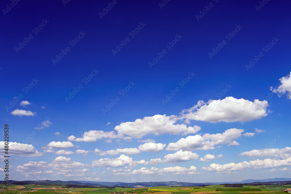 Summer landscape with clouds