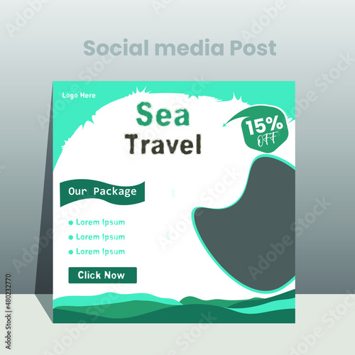 Social media post design template for Instagram Facebook marketing