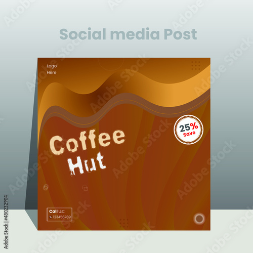 Social media post design template for Instagram Facebook marketing