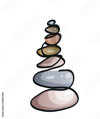 One line drawing of stone tower
One continuous line drawing of goals and balance concept.