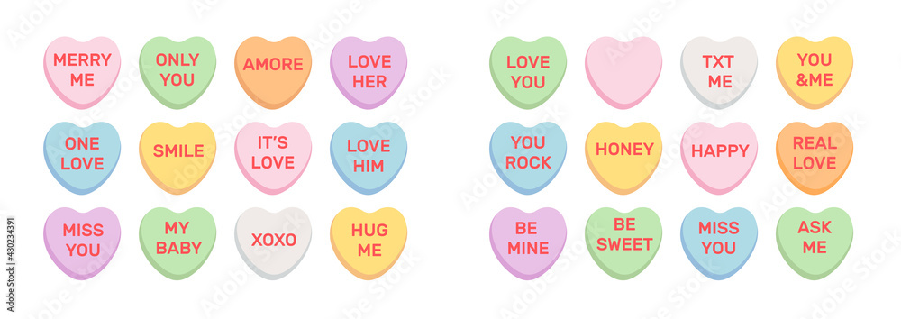 Sweet heart shape candy.