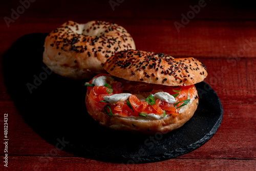 Obraz na płótnie bread sourdoug bagel