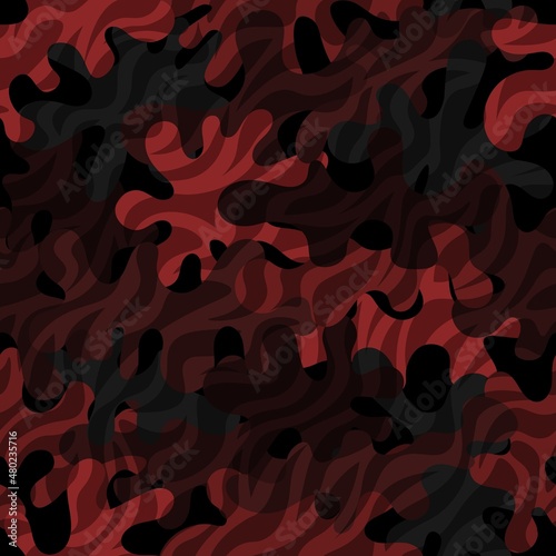 Camouflage pattern background. Classic clothing style masking camo repeat print