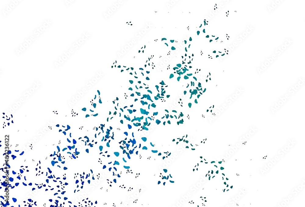 Light BLUE vector background with abstract forms.