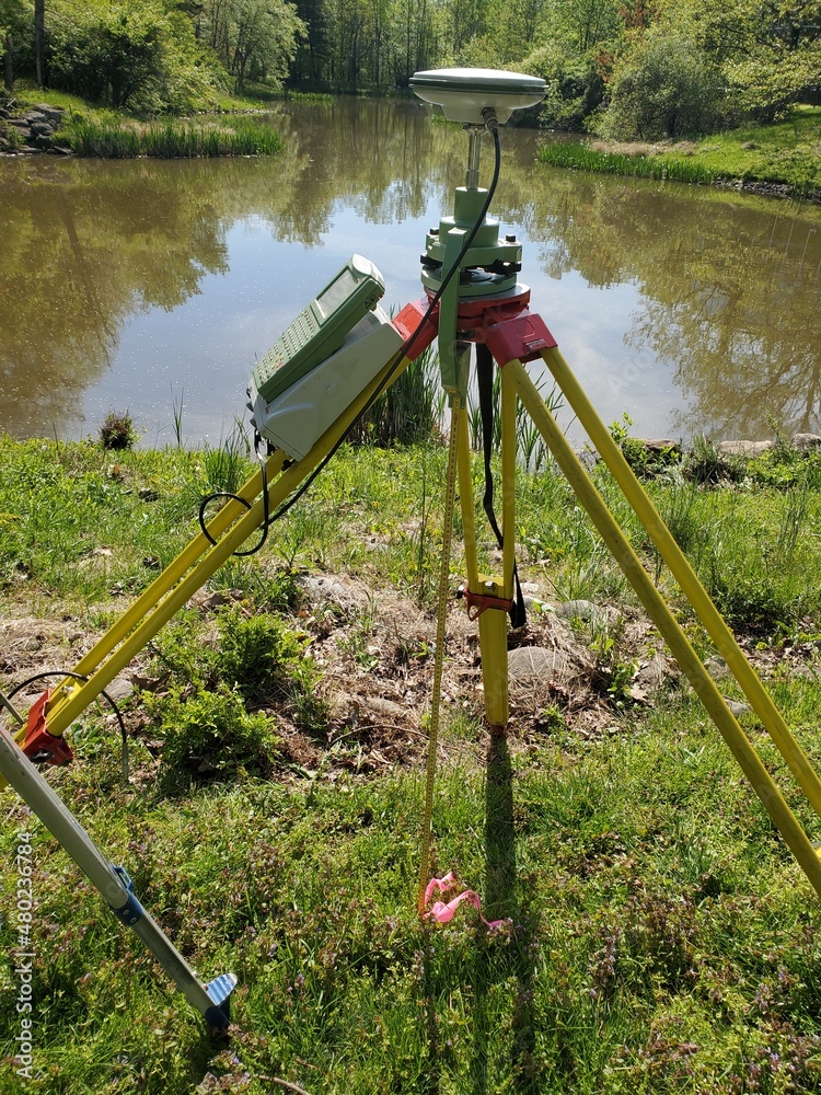 Fototapeta premium Survey by the Lake