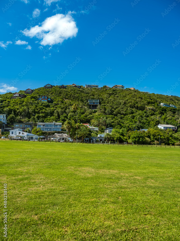 Wilderness suburb in the mountain on a clear summer day in the Garden Route South Africa