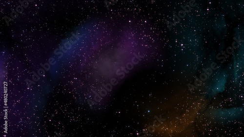 A beautiful cosmic sky with approaching stars.