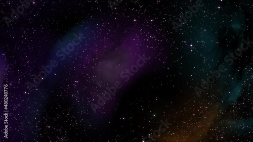 A beautiful cosmic sky with approaching stars. Videos about space, science, education and science fiction. It is possible to use as a background for your logo or advertising sign. 4K