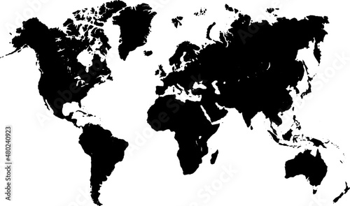 world map vector. Vector illustration.