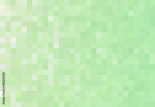 Abstract green mint light background with squares, mosaic, geometric pattern.