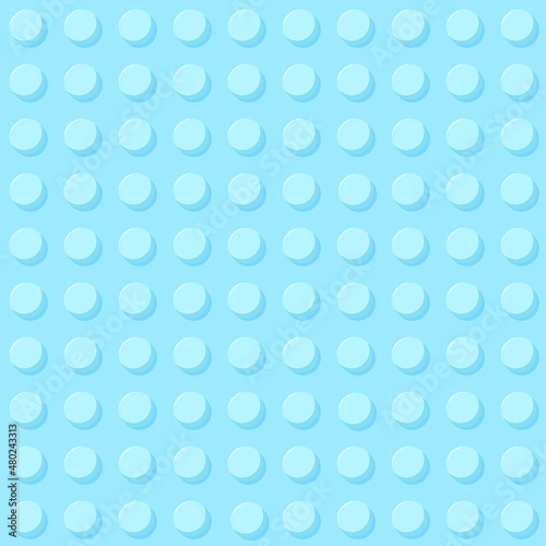 Block pastel blue plastic toys seamless pattern.Constructor. Vector illustration