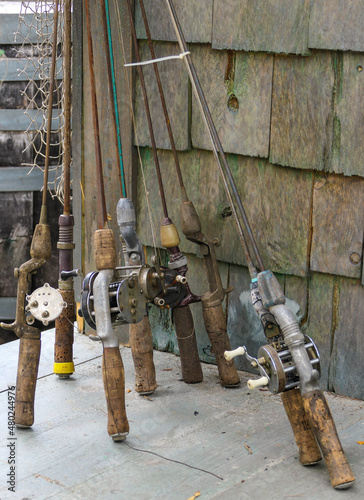 Vintage fishing poles