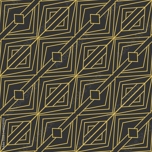 Abstract seamless pattern in Art Deco style.