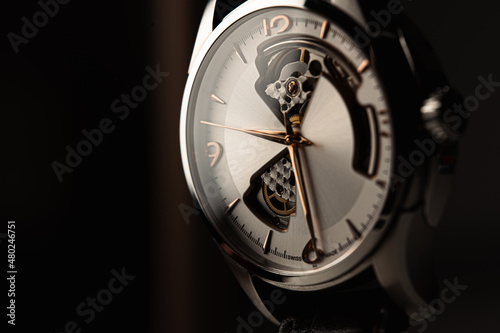 A skeleton watch with mechanical movement 