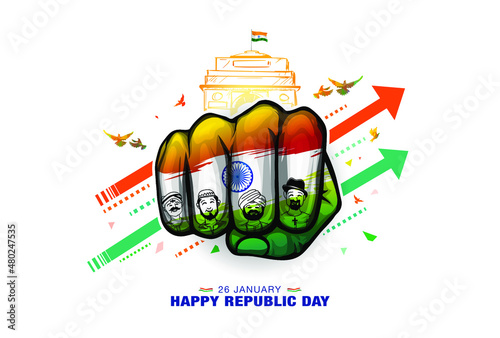 Republic day of india celebration creative. 26 January