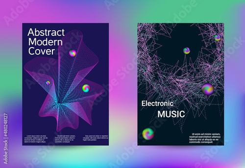 Minimum coverage of a vector. Cover design. Set of modern abstract musical backgrounds. Sound flyer for creating a fashionable cover, banner, poster, booklet...
