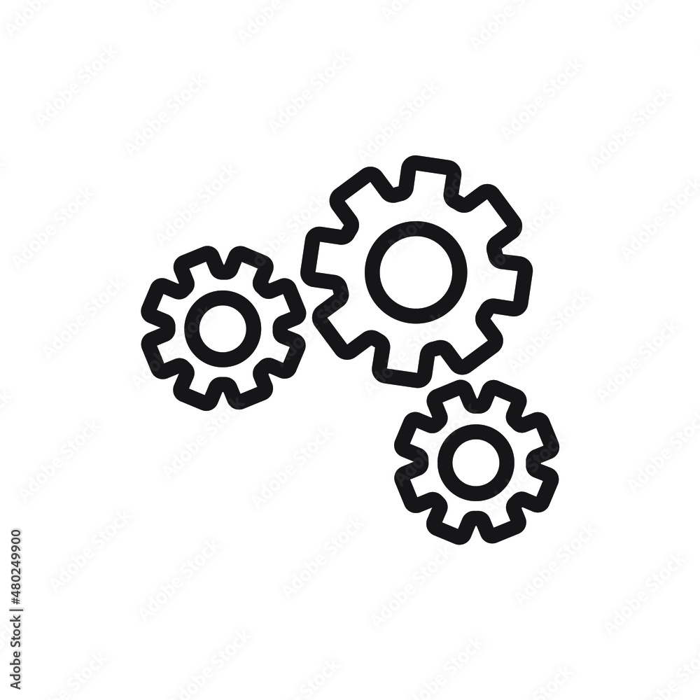 Gear icons symbol vector elements for infographic web Gear icons symbol vector elements for infographic web