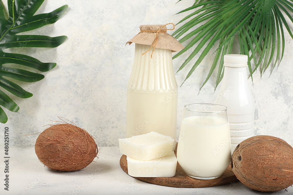 Coconut vegan alternative milk lactose and gluten free, allergy free