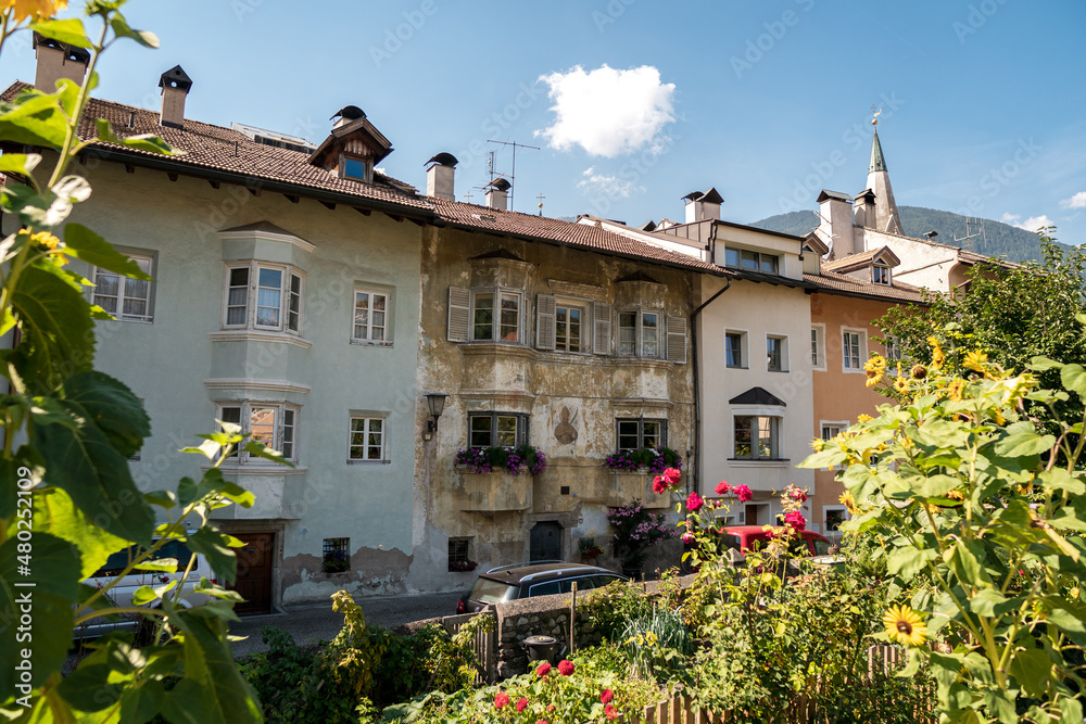 View of the old center city Brixen Italy