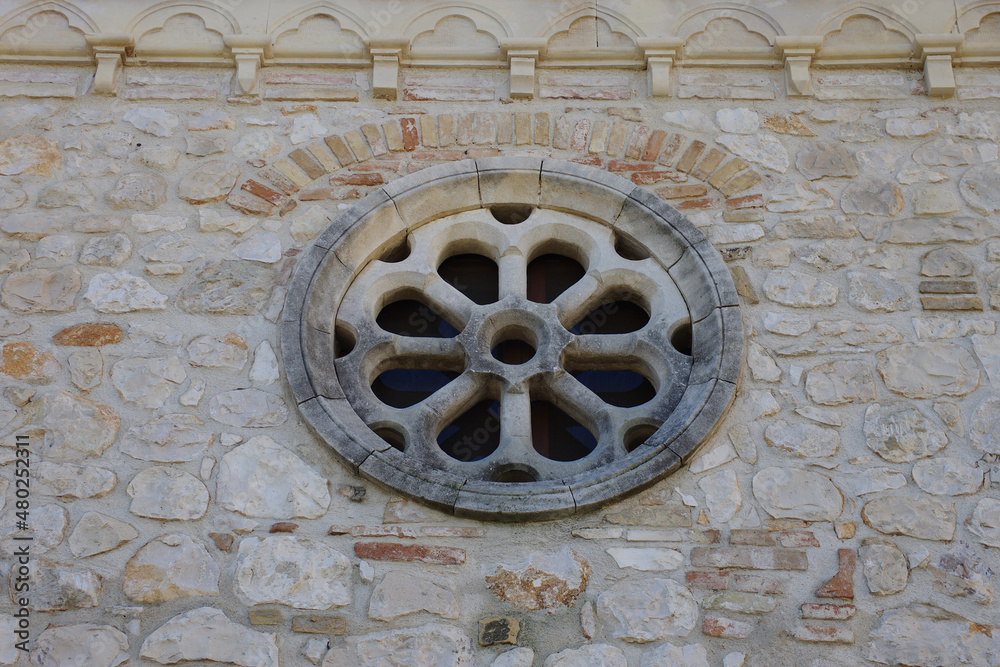 Manoppello - Abruzzo - The various external rose windows of the abbey of Santa Maria d'Arabona