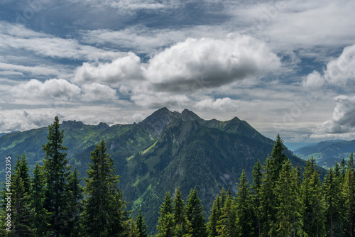 Austria mountains near Sankt Johann im Pongau in cloudy day