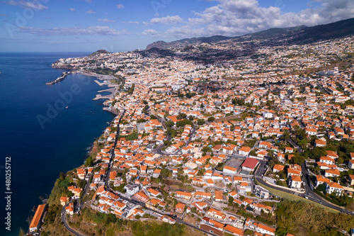 Funchal city - aerial view. 